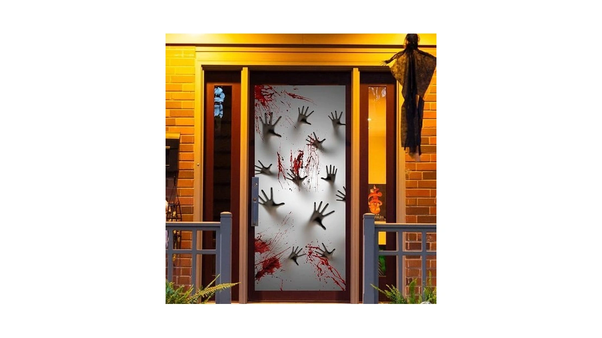 Joyin 3 Pcs 30”x72” Door Covers Halloween Decorations Indoor, Haunted