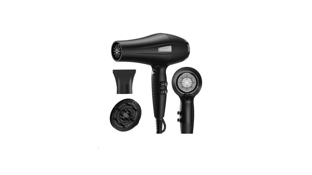 Annlary Ionic Hair Dryer With Diffuser, Blow Dryer, Professional 1875w