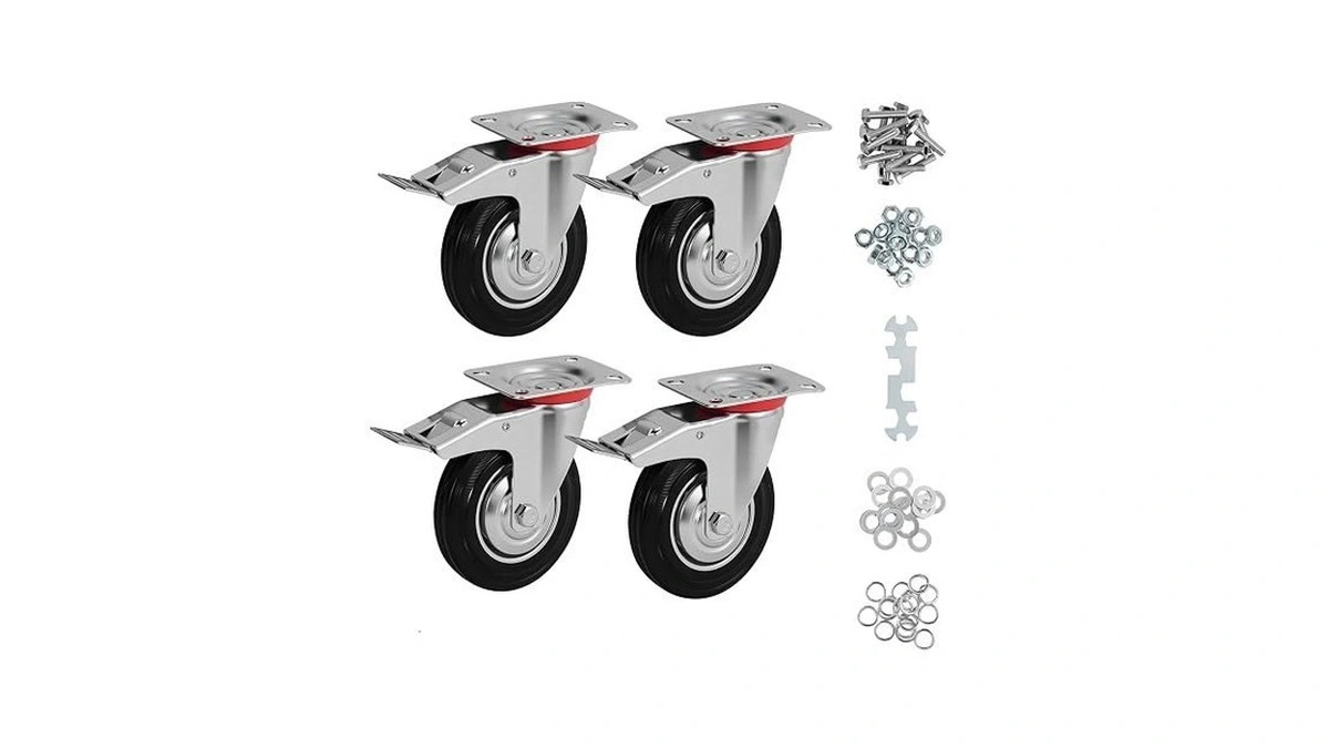 4 Inch Caster Wheels Set Of 4, Heavy Duty Casters