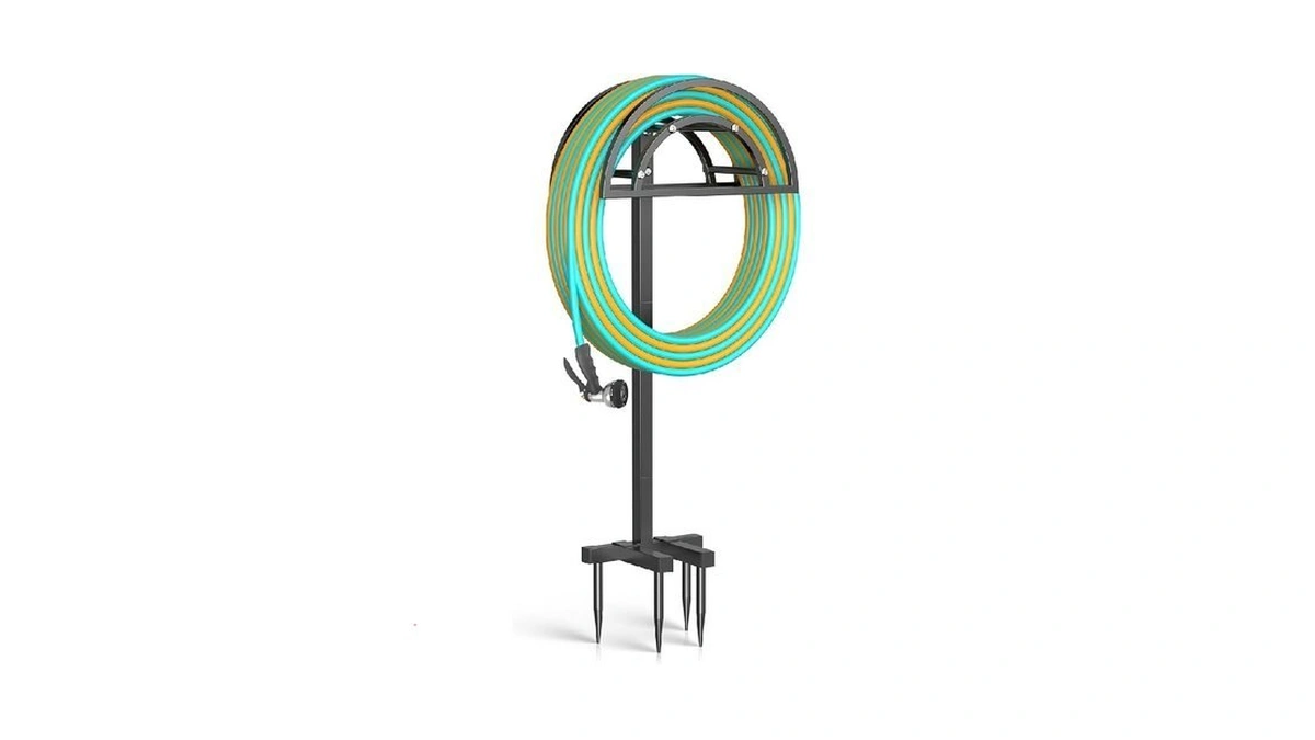 Olv Garden Hose Holder, Heavy Duty Freestanding Outdoor Water Hose