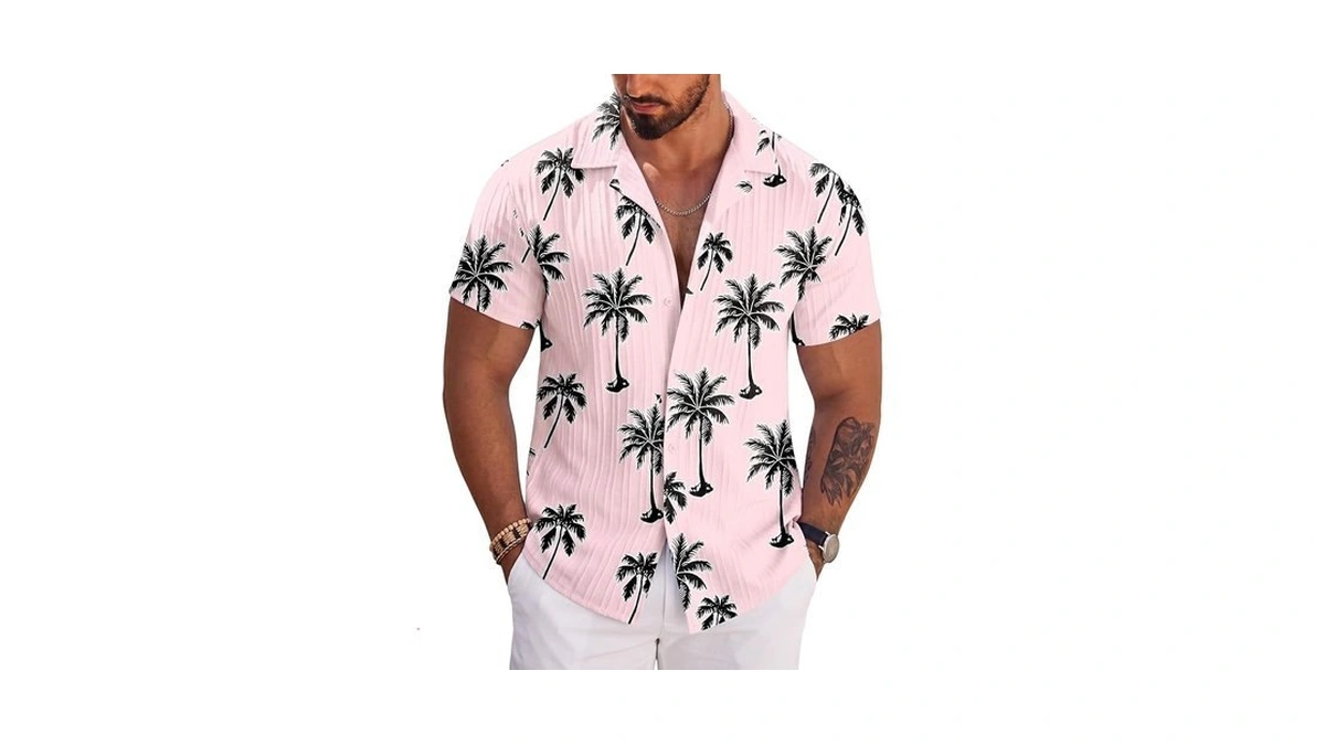 Coofandy Men's Casual Shirts Short Sleeve Button Down Shirts Fashion