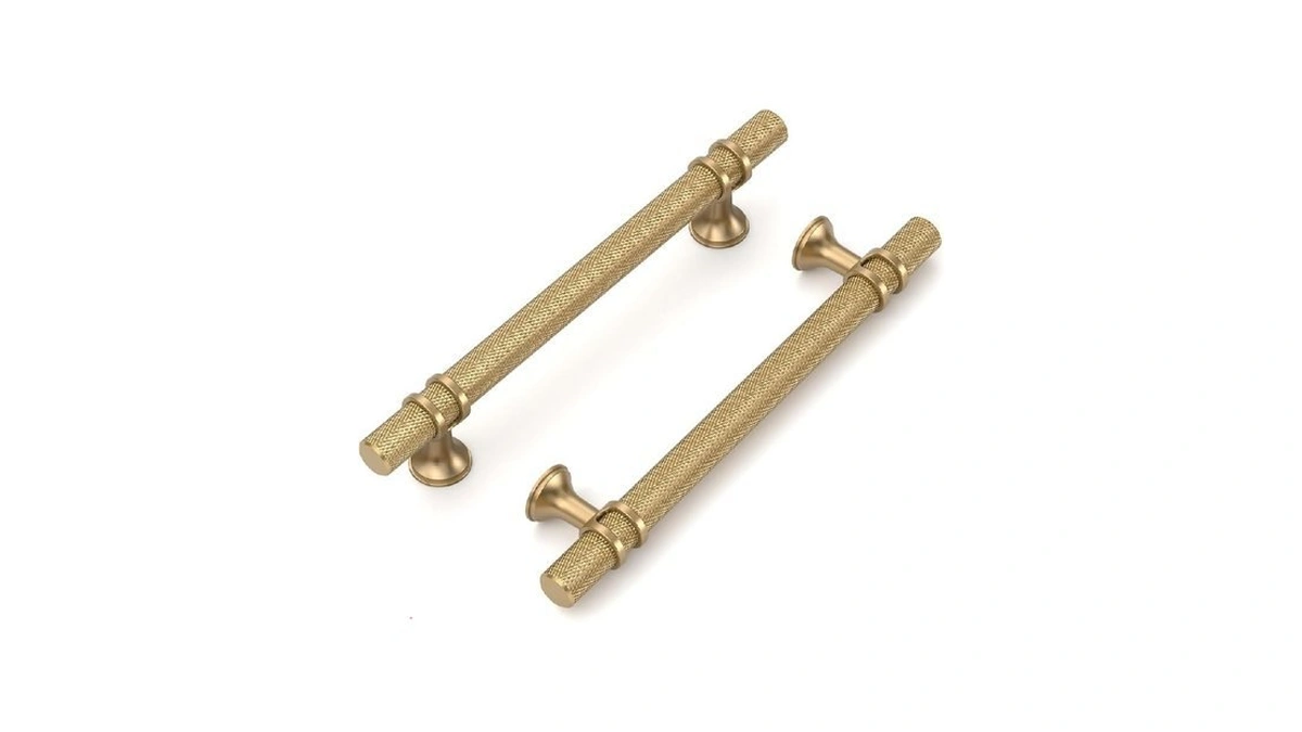 Coinkoly 10 Pack 5"(128mm) Champagne Bronze Cabinet Pulls Knurled Kitchen