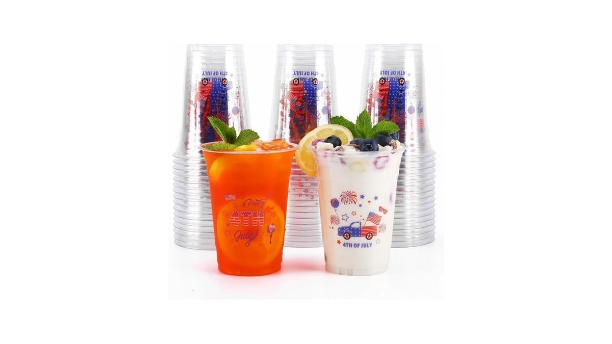 Adloryea 4th Of July Cups 50 Pack - 16oz Memorial
