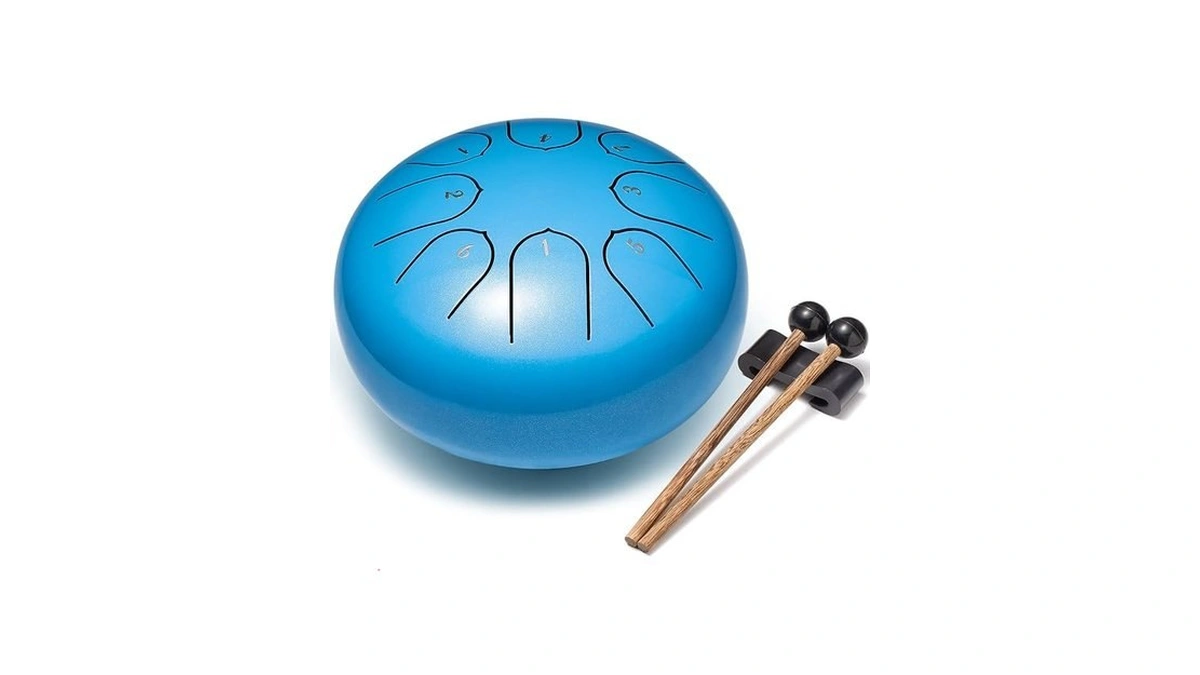 Steel Tongue Drum 6 Inch 8 Notes Musical Instrument, Rain