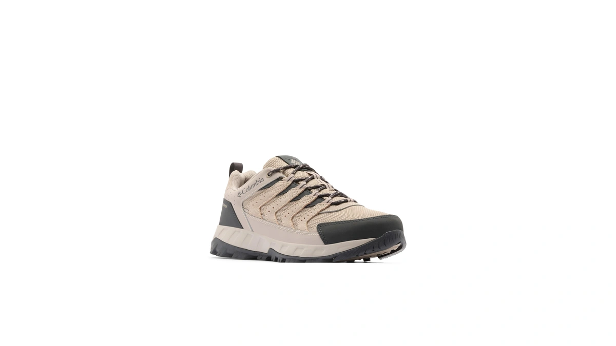 Columbia Men's Strata Trail Low Waterproof, Soft Taupe/dark Grey, 10