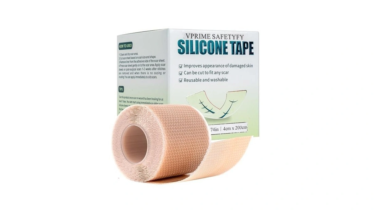 Vprime Safetyfy Silicone Scar Tape, Silicone Scar Sheets For Surgical