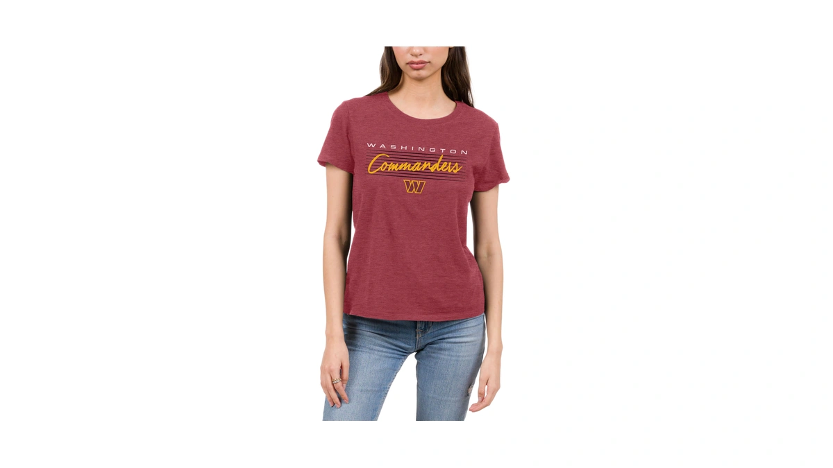 Junk Food Nfl - Washington Commanders Retro Script Lines Women's