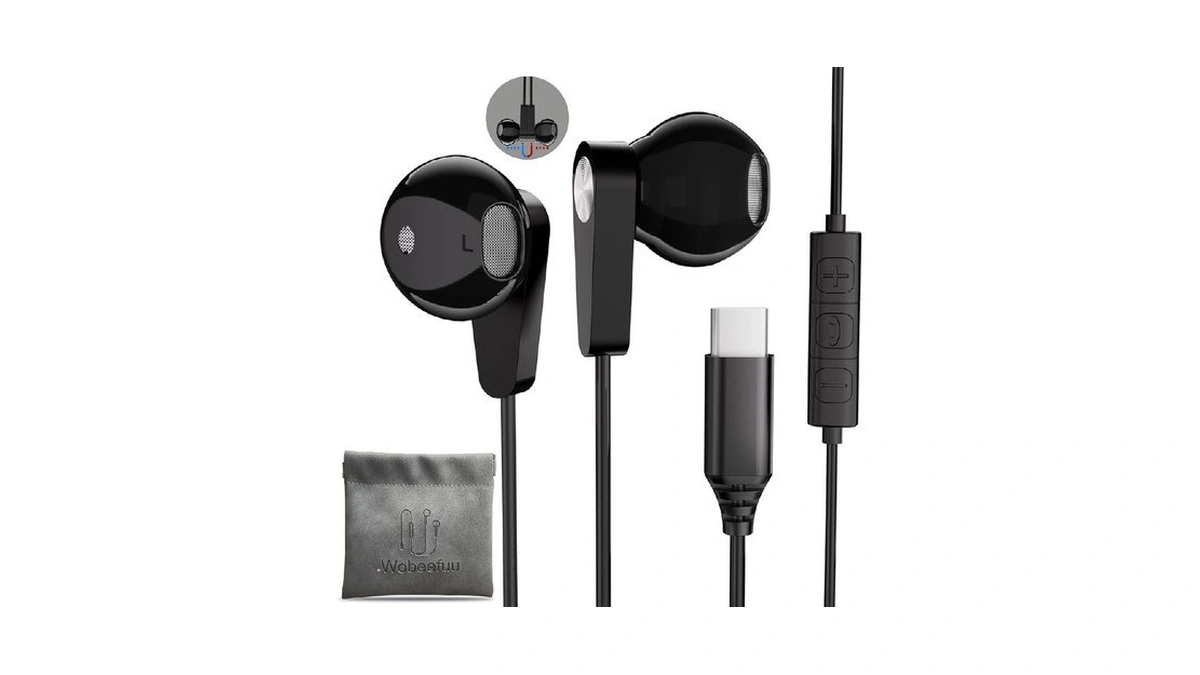 Usb C Headphones With Mic For Samsung S25 S24 Ultra
