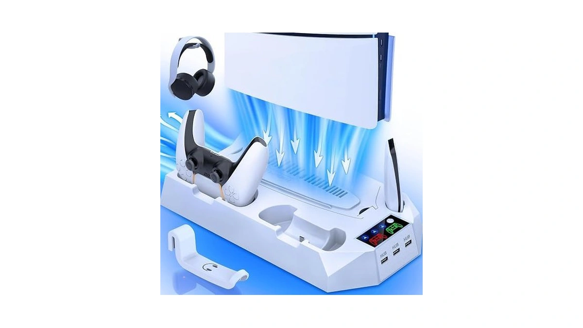 Ps5/slim/pro Cooling Station For Playstation 5 Console Disc/digital Edition -