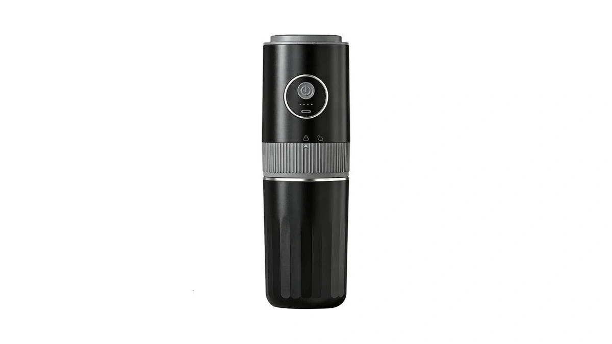Portable Electric Coffee Grinder And Brewing Kit, Black