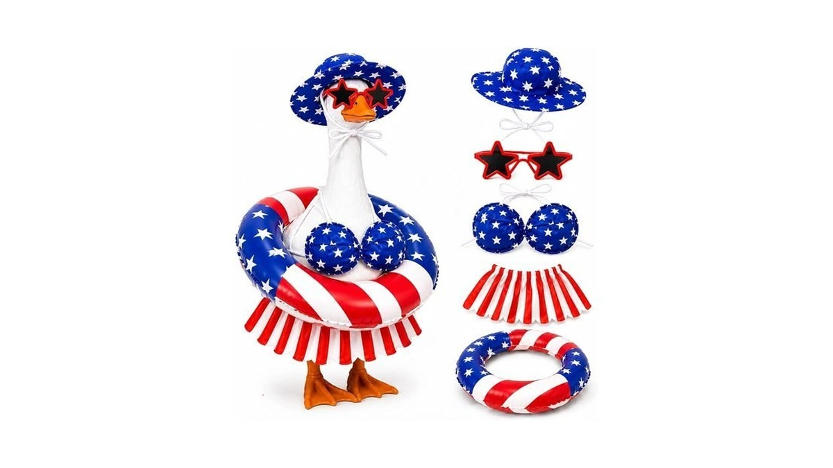 Hilabird 23” Porch & Lawn Goose Summer Outfit, Hawaiian Bikini