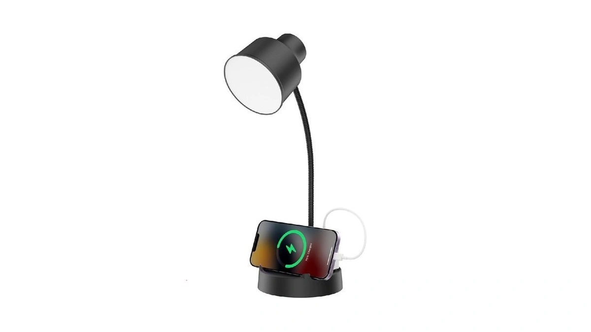 Energetic Led Desk Lamp With Phone Holder, Table Lamp With
