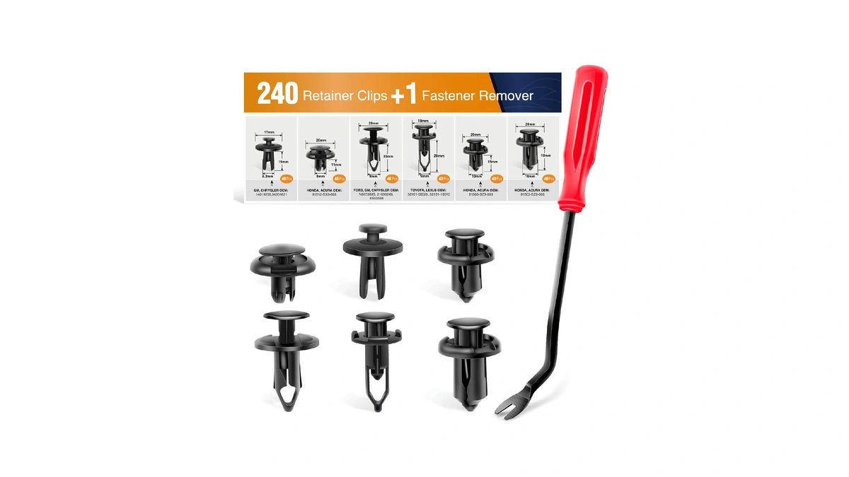 Gooacc 240pcs Car Retainer 6.3mm 8mm 9mm 10mm Expansion Screws