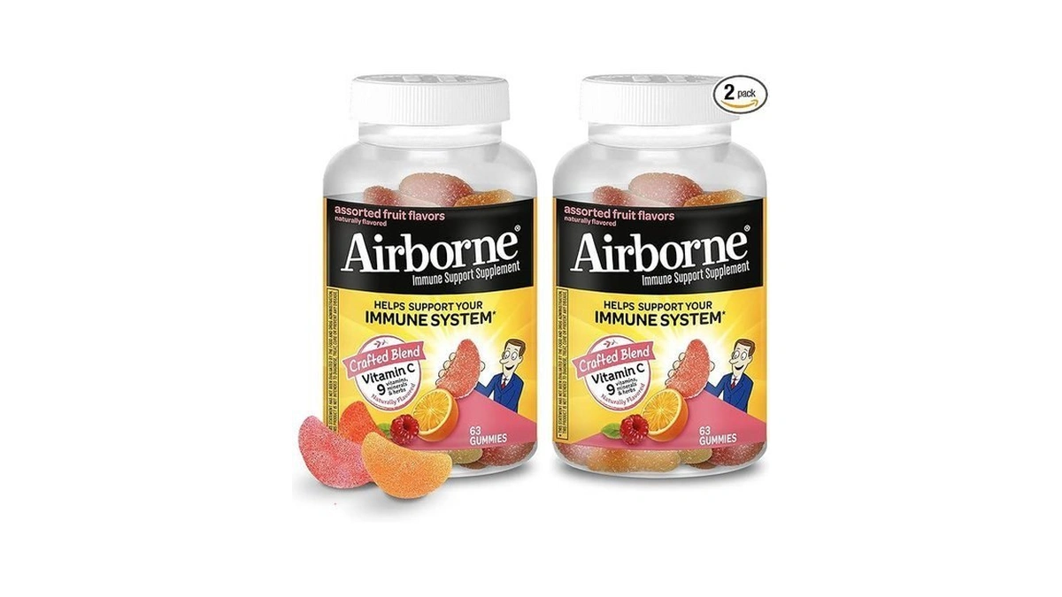 Airborne 750mg Vitamin C Gummies For Adults, Immune Support Supplement
