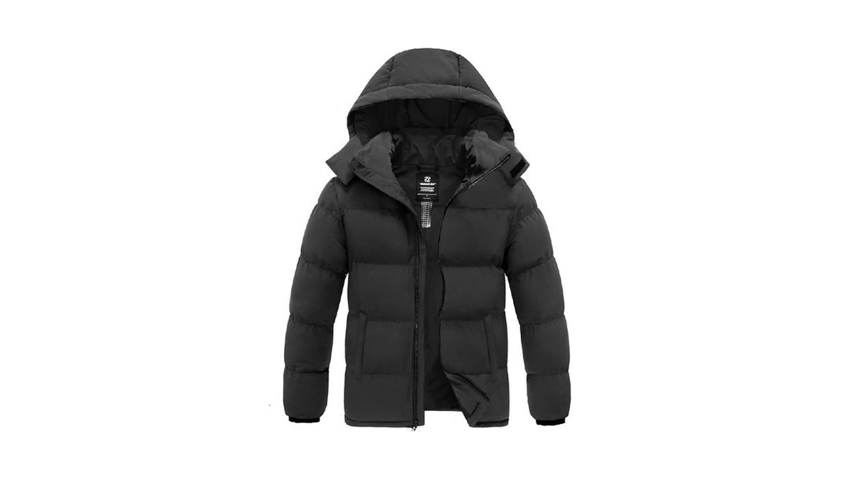 Wantdo Men's Bubble Jacket Windproof Winter Coat Waterproof,dark Gray,xl
