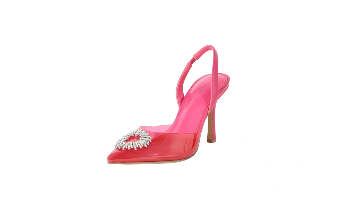 The Drop Women's Klara Clean Pointed Toe, Hot Pink Clear,