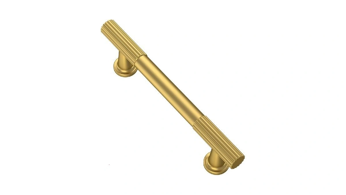 Asimerdeco 10 Pack Vibrant Brushed Brass Cabinet Pulls 3 Inch(76mm)