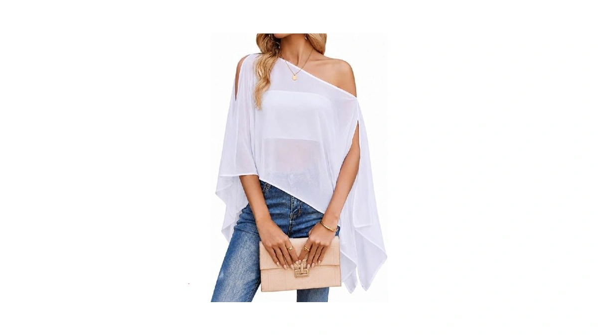 Avidlove Womens Off Shoulder Flowy Tops Casual Batwing Slit Sleeve