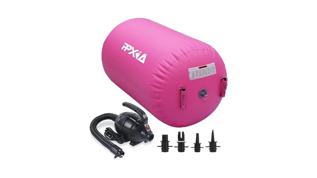 Ppxia Gymnastics Air Roller Air Barrel Inflatable Tumbling Mat, Tumble