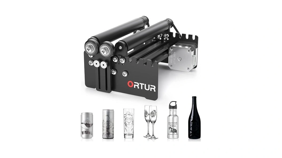 Ortur Laser Rotary Roller, 360° Laser Engraver Y-axis Rotary Module