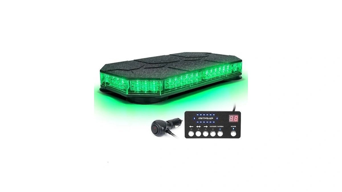 Lumenix Green Led Rooftop Strobe Beacon Light Bar With Controller