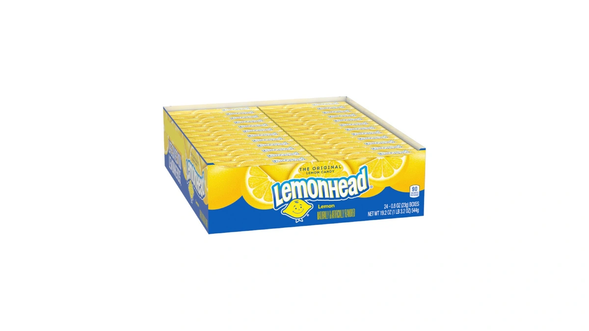 Lemonhead Hard Lemon Candy, Tangy & Sweet, 0.8 Oz Boxes,