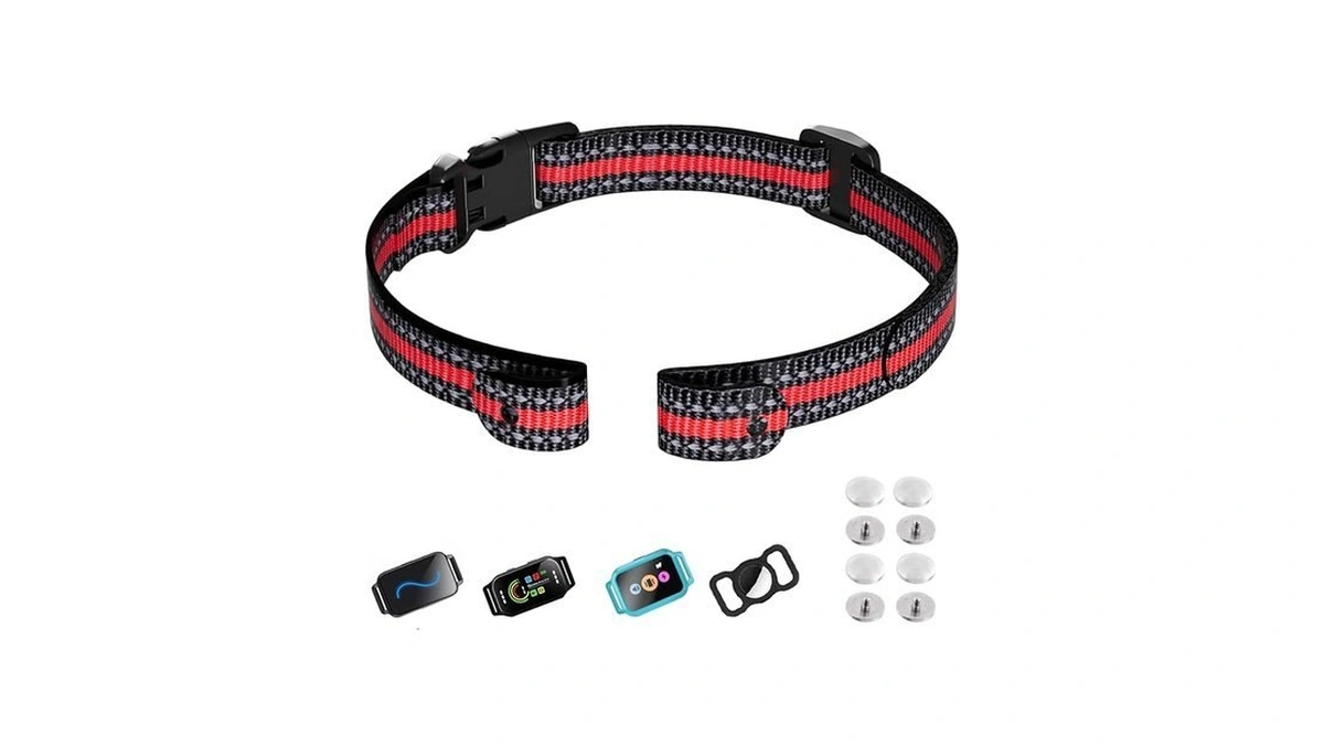 Aikko Replacement Dog Shock Collar Strap, Reflective Nylon Band, Red