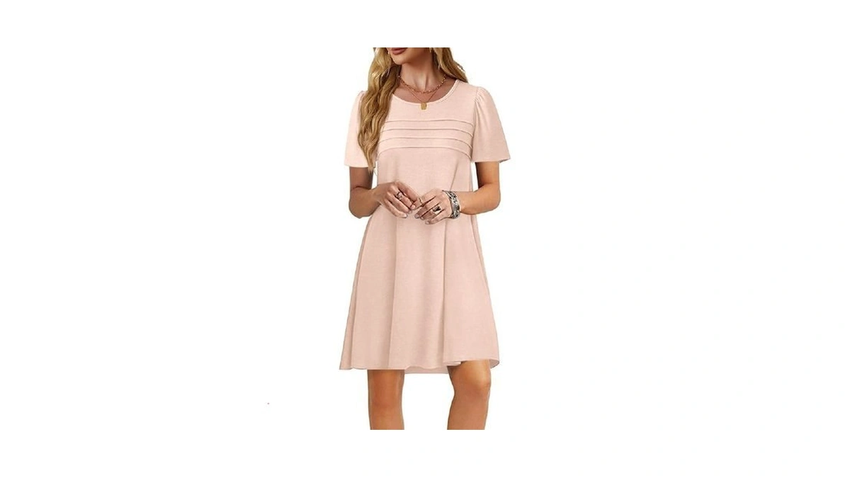 Imily Bela Womens Summer Casual T Shirt Dress Short Sleeve