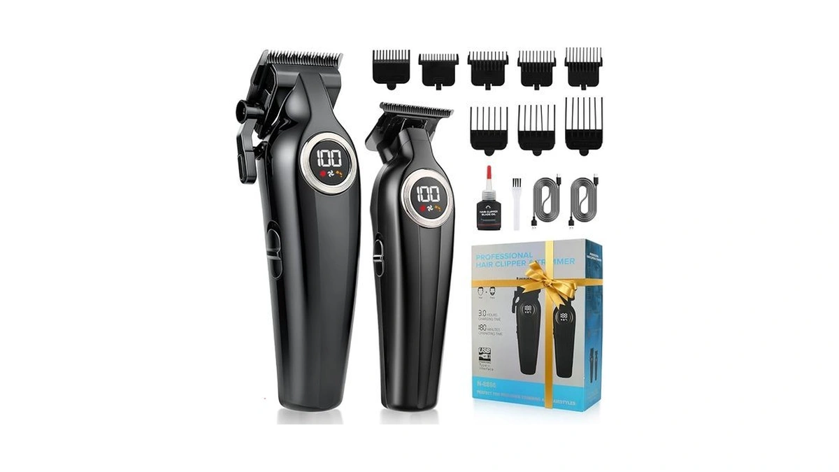 Hair Clippers For Men Professional, Cordless Barber Clippers And Trimmers