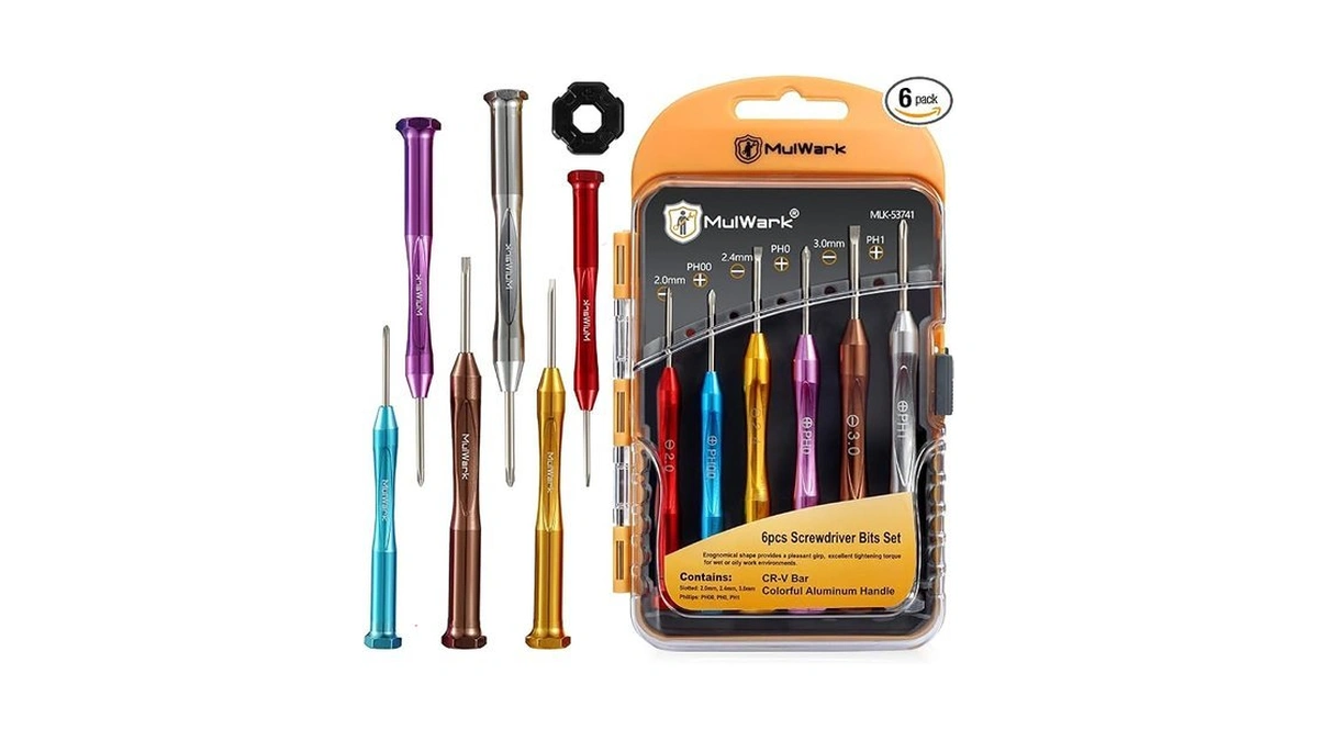 Mulwark Small Screwdriver Set, 6pcs Magnetic Mini Screwdriver Set, Micro