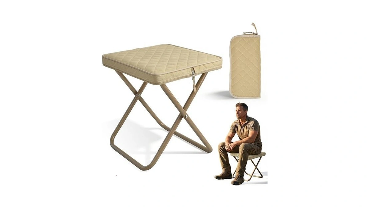 Lotanop Foldable Backpack Stool- Mini Folding Chair - Compact Collapsible