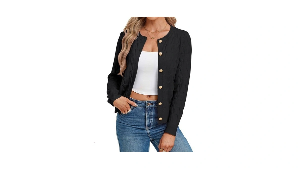 Grace Karin Womens Cable Knit Cardigan Lightweight Button Up Sweaters