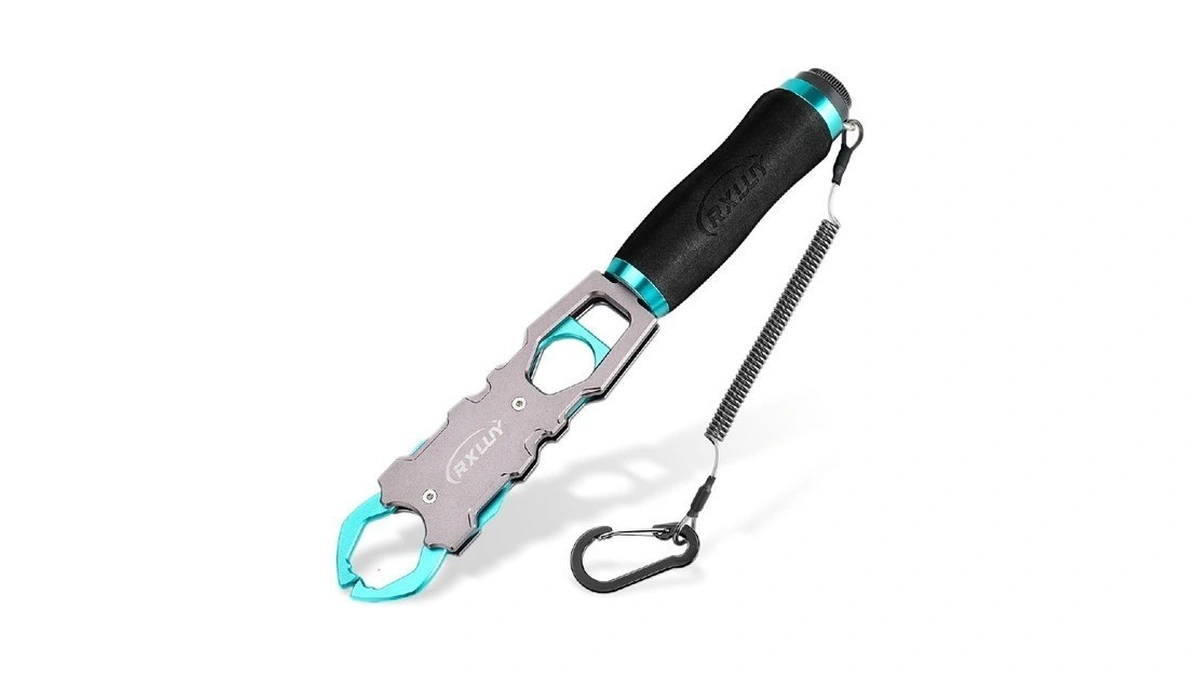 Rxluy 11.5" Fish Lip Gripper With Scale, Max 40lbs Scale,