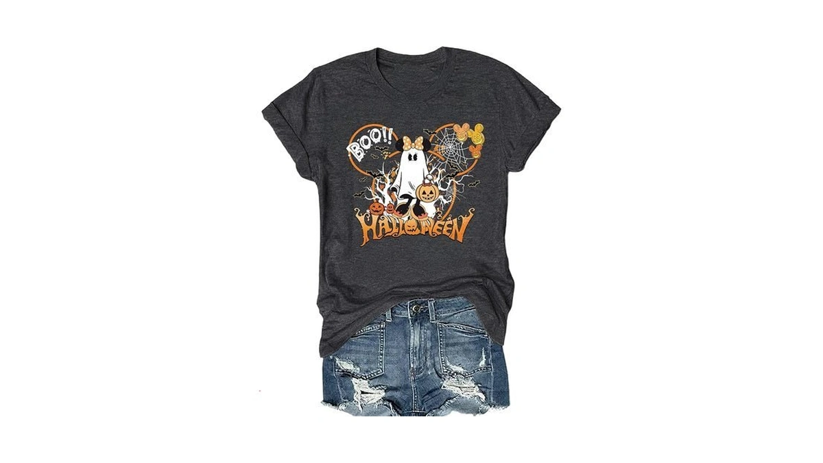 Blanches Halloween Shirts Women Cute Ghost Pumpkin Spooky Season Tee