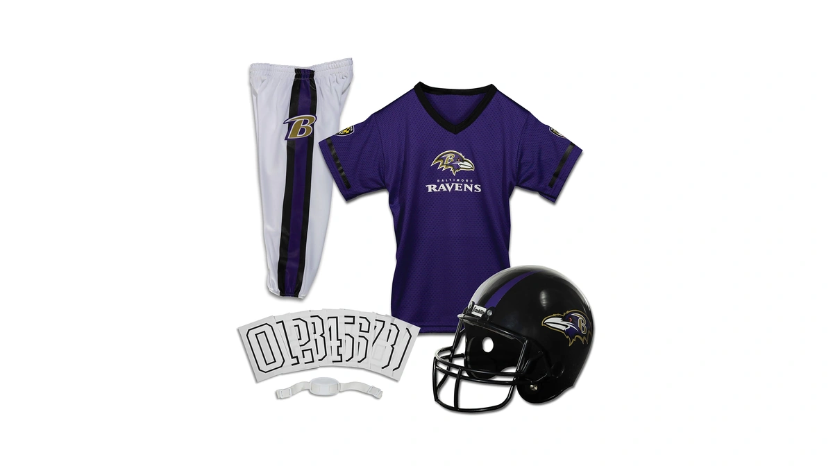 Baltimore Ravens Nfl Youth Helmet And Uniform Set By Franklin