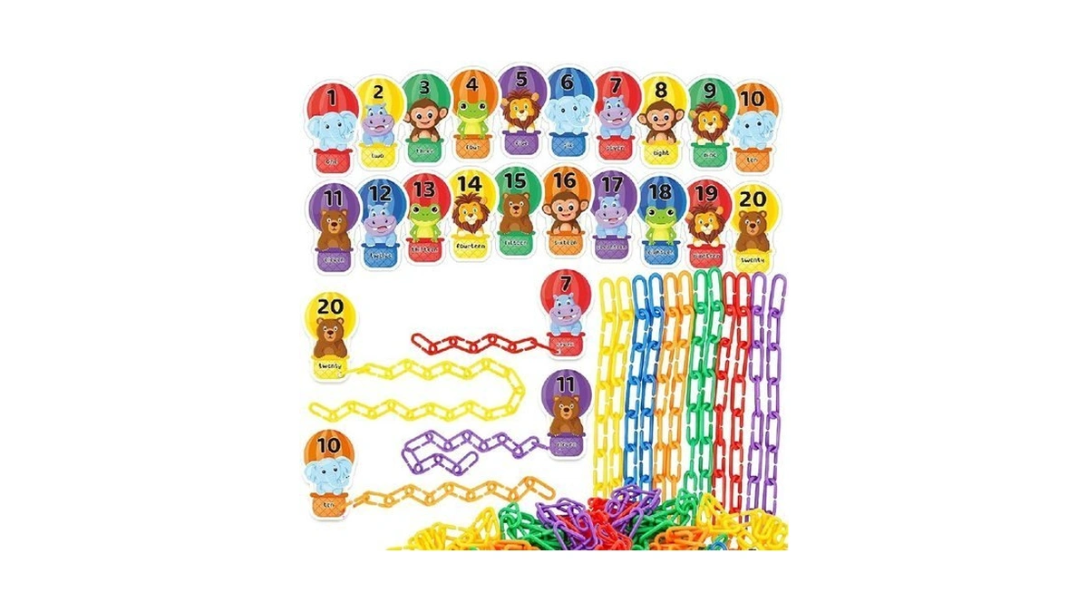 Laffunz Fine Motor Skills Toys Plastic Chain Links For Kids,