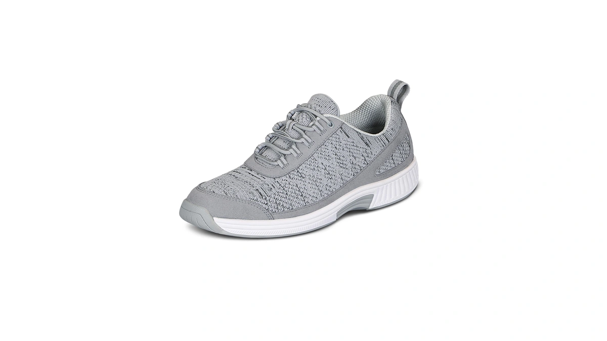 Orthofeet Lava Orthopedic Men's Walking Shoes, Grey, Size 10 Wide