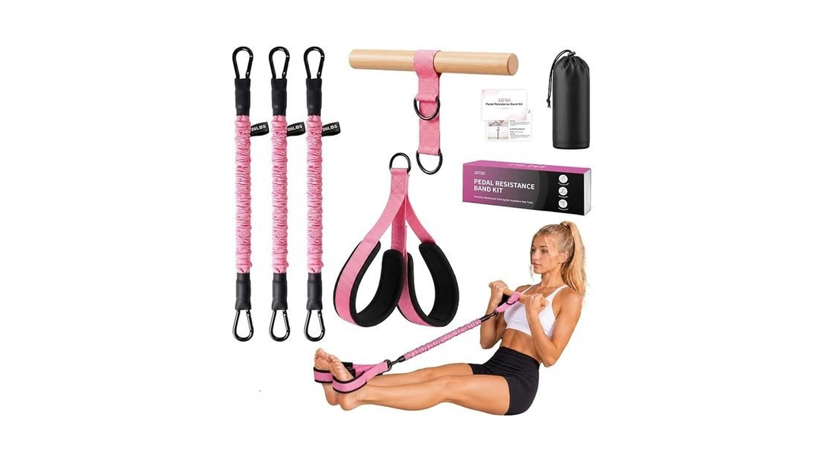 Zitsd Multifunction Resistance Bands With Handles, Upgraded Dual D-ring