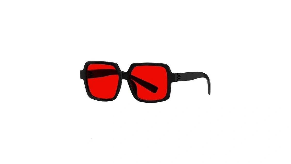 Eyekepper Red Lens Blue Light Blocking Glasses, Oversized Black Frame