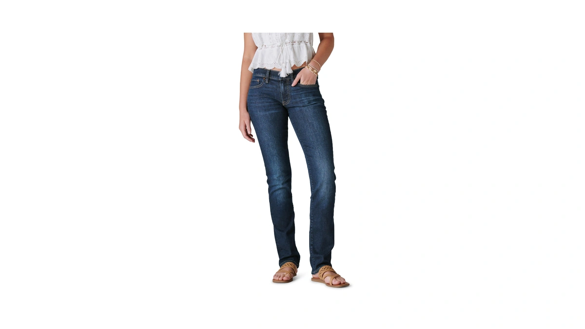 Lucky Brand Womens Mid Rise Sweet Straight Jean, Twilight Blue,