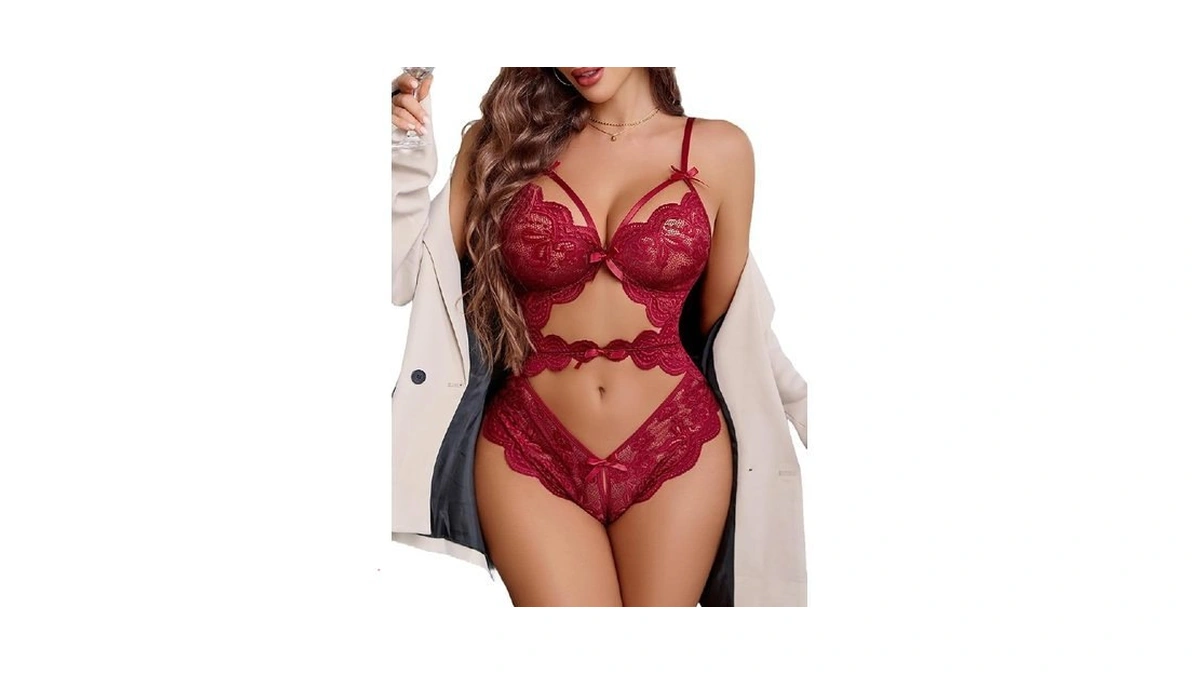 Avidlove Women Lingerie Lace Teddy Cut Out One Piece Bodysuit