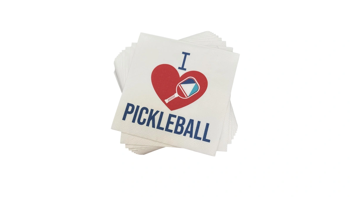 Keeks And Co I Love Pickleball Paper Cocktail Napkins |