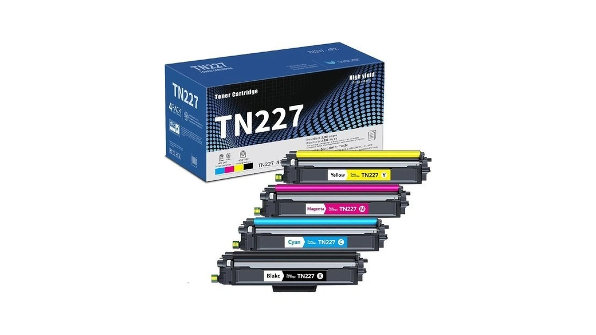 Tn227bk/c/m/y 4-pack Toner Cartridges Replacement For Brother Tn227 Tn223