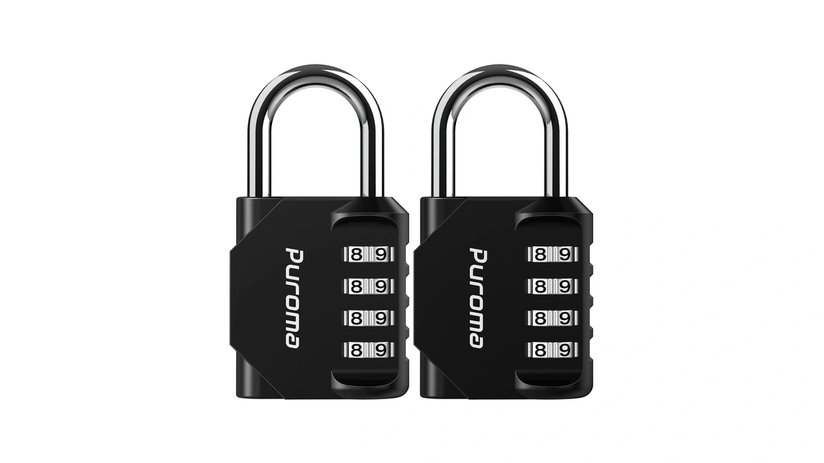 Puroma 2 Pack Combination Lock 4 Digit Padlock For School