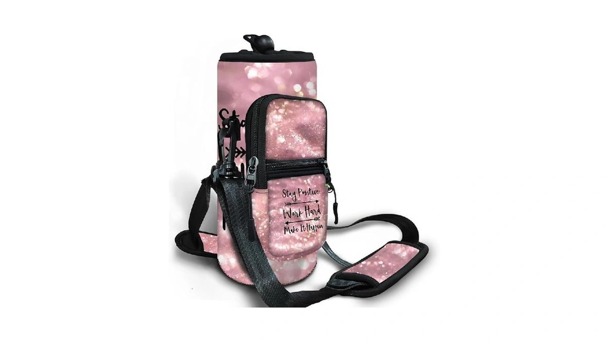 Dinky Water Bottle Carrier Bag With Adjustable Shoulder Strap, Neoprene