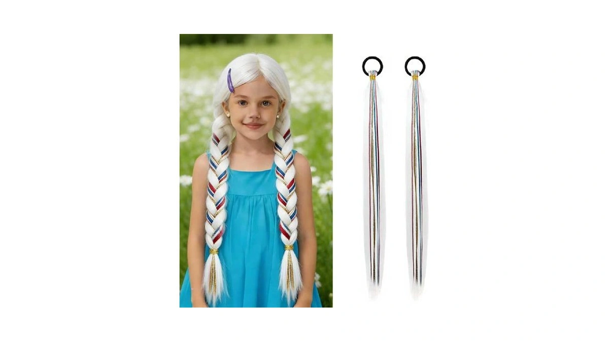 Amazon code: Geffcc 2 Pack Braid Ponytail Extensions,
