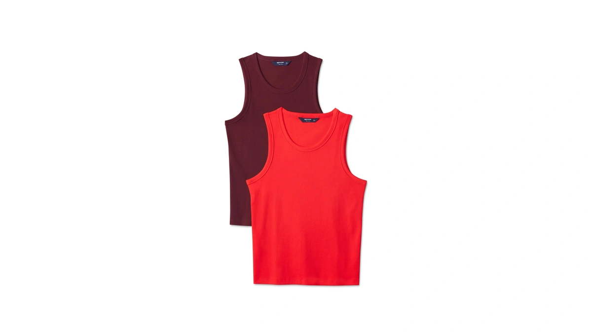 Amazon Essentials Men's Slim-fit Ribbed Tank Top, Pack Of 2,