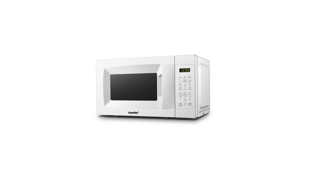 Comfee' Countertop Microwave Oven, 0.7 Cu.ft, 700w,pearl White, Eco Mode