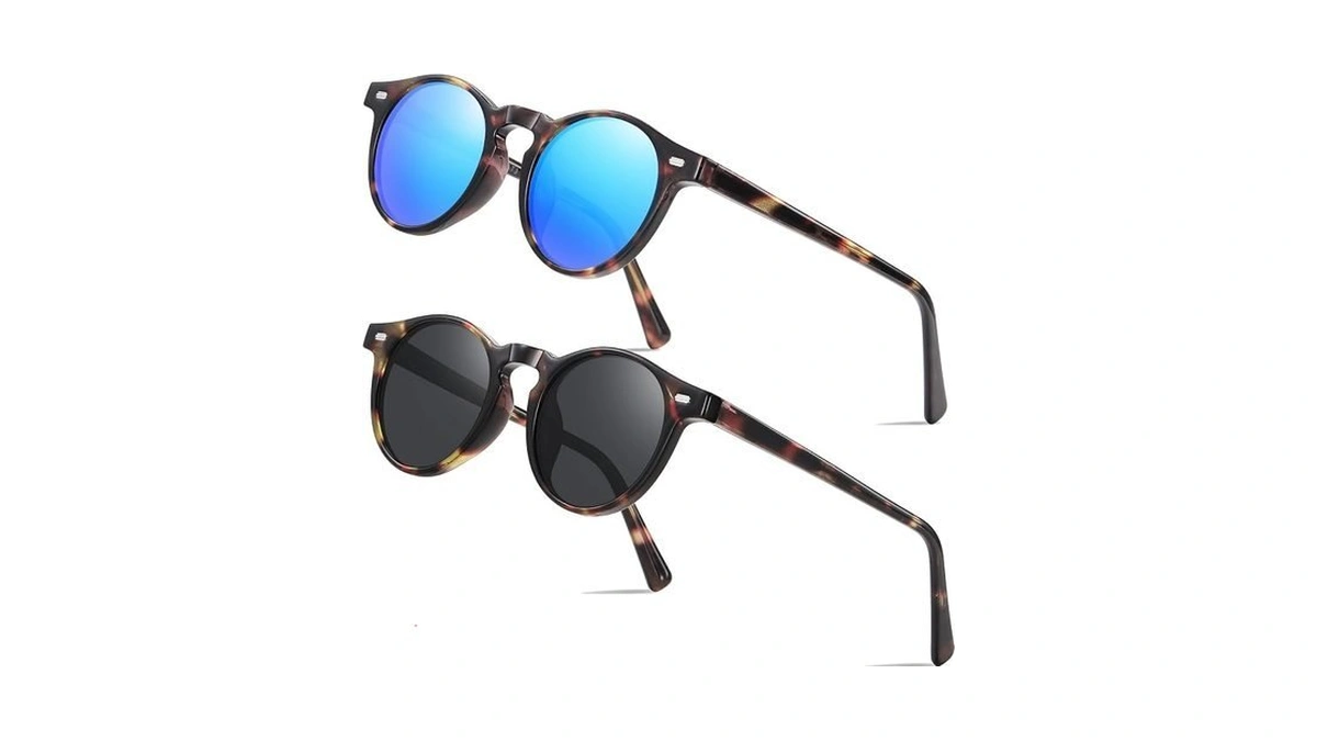 Perfectmiaoxuan Polarized Sunglasses Womens Mens Round Classic Vintage Style Ultralight