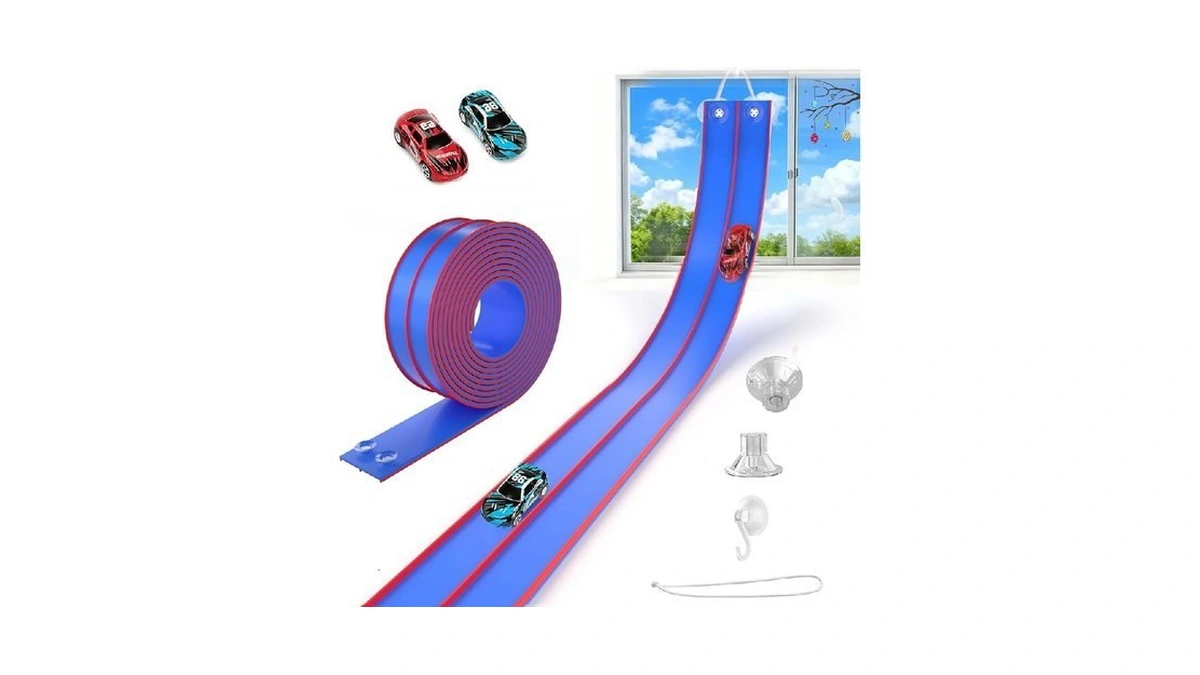 Taemvv Flexible Race Track For Kids, 15 Ft Dual Car